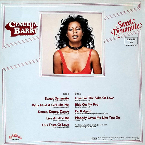 Claudja Barry : Sweet Dynamite (LP, Album, RE)