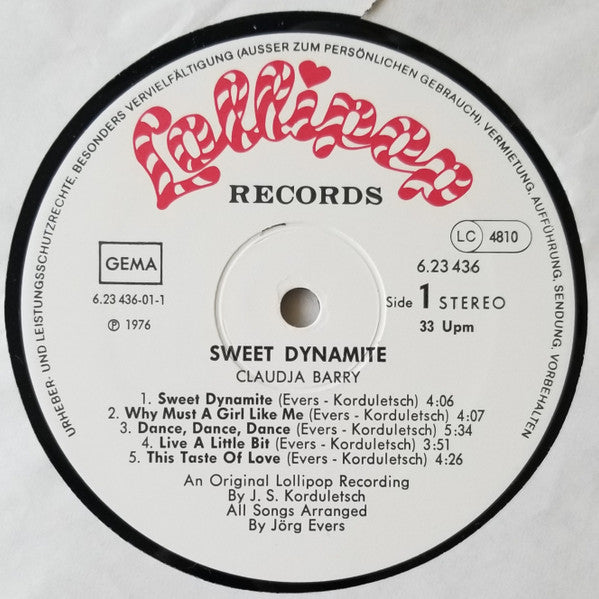 Claudja Barry : Sweet Dynamite (LP, Album, RE)