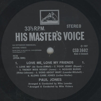 Paul Jones : Love Me Love My Friends (LP)