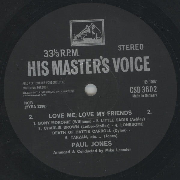 Paul Jones : Love Me Love My Friends (LP)