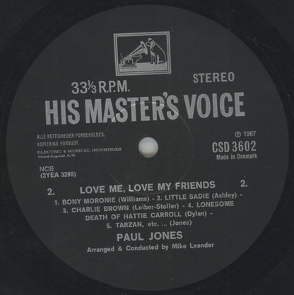 Paul Jones : Love Me Love My Friends (LP)