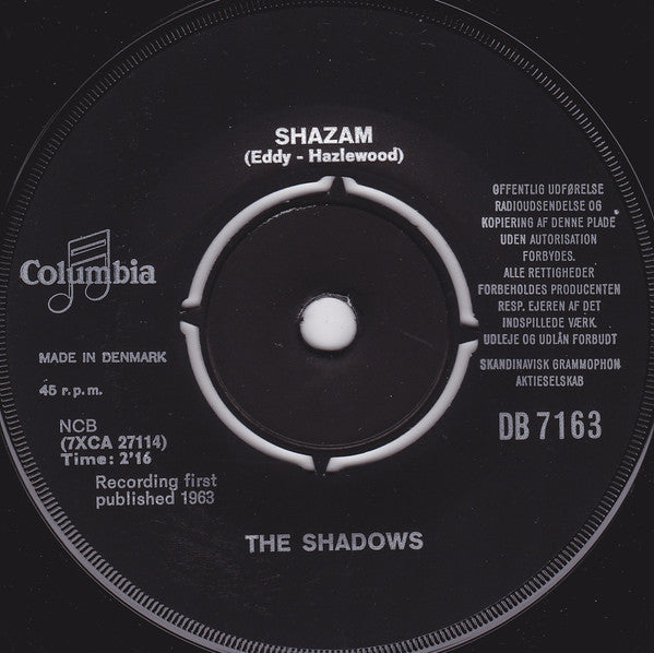 The Shadows : Geronimo (7", Single)