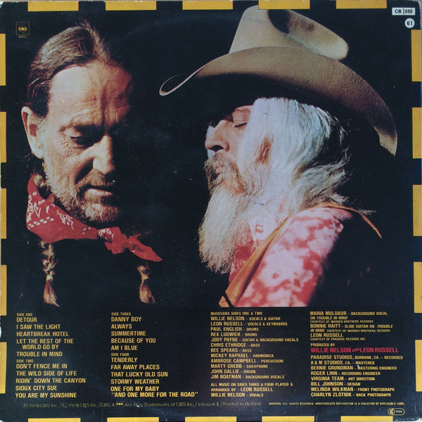 Willie Nelson And Leon Russell : One For The Road (2xLP, Gat)