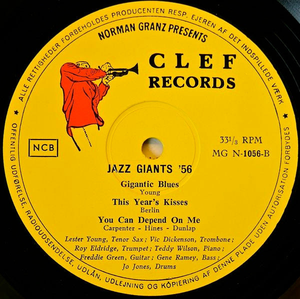 The Jazz Giants '56 : The Jazz Giants '56 (LP, Album, Mono)