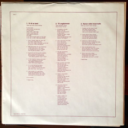 Studiekoret (Tingluti Studiekor) : Vi Vil Se Land (Sange Om Krig Og Fred, Miljø Og Energi) (12", Maxi)