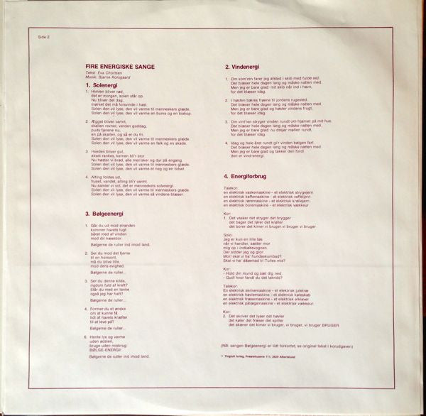 Studiekoret (Tingluti Studiekor) : Vi Vil Se Land (Sange Om Krig Og Fred, Miljø Og Energi) (12", Maxi)