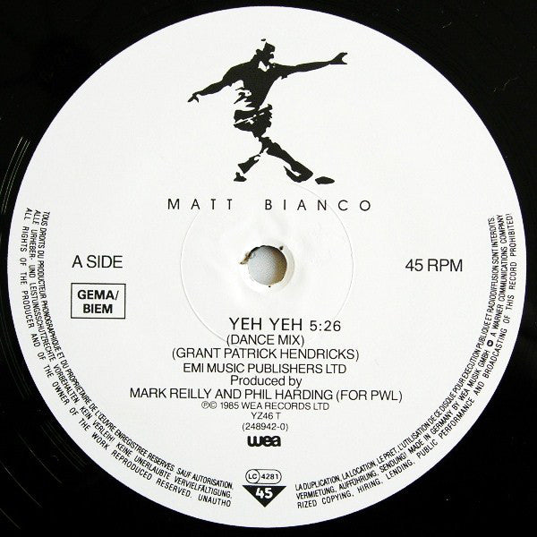 Matt Bianco : Yeh Yeh (12", Single)