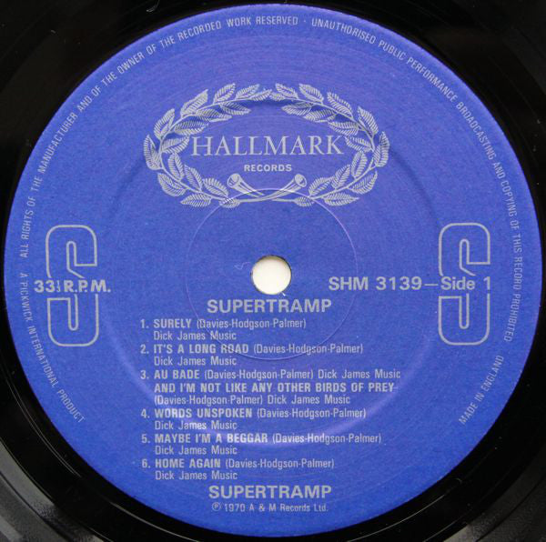 Supertramp : Supertramp (LP, Album, RE)