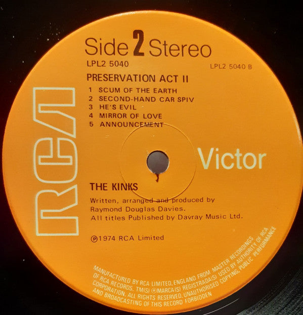 The Kinks : Preservation Act 2 (2xLP, Album)