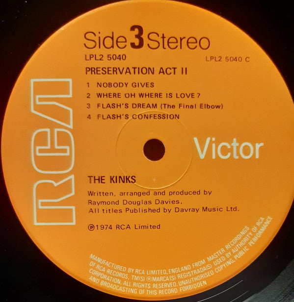 The Kinks : Preservation Act 2 (2xLP, Album)