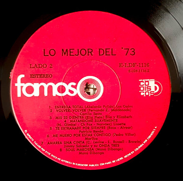 Various : Lo Mejor Del '73 (LP, Comp)