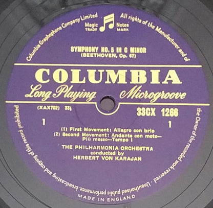 Herbert von Karajan, Philharmonia Orchestra / Ludwig van Beethoven : Symphony No. 5 In C Minor, Op 67 / Abscheulicher! From "Fidelio" (LP, Album)