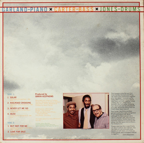 Red Garland / Ron Carter / "Philly" Joe Jones : Crossings (LP, Album)