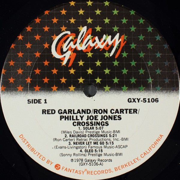 Red Garland / Ron Carter / "Philly" Joe Jones : Crossings (LP, Album)