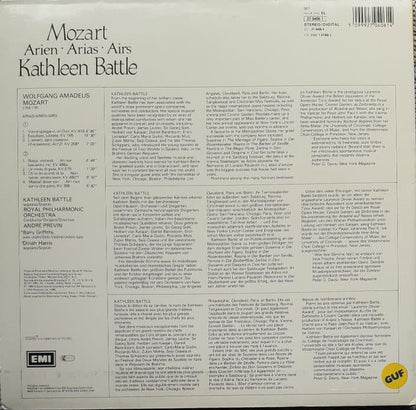 Kathleen Battle, Wolfgang Amadeus Mozart - Royal Philharmonic Orchestra, André Previn : Arien = Arias = Airs (LP, Album, DMM)