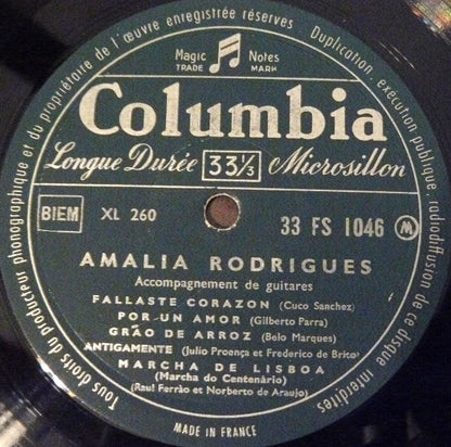 Amália Rodrigues : Amalia Rodrigues (10", Comp, Mono)