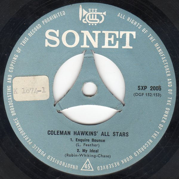 Coleman Hawkins All Stars : 52 Street Jazz (7", EP)