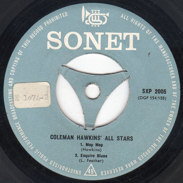 Coleman Hawkins All Stars : 52 Street Jazz (7", EP)