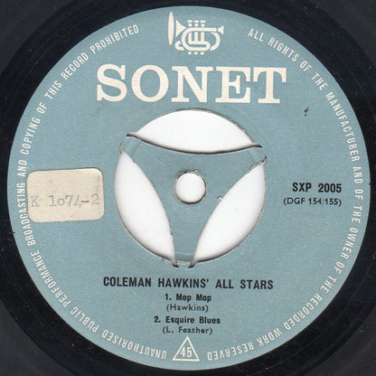 Coleman Hawkins All Stars : 52 Street Jazz (7", EP)