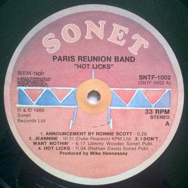 Paris Reunion Band : Hot Licks (LP)