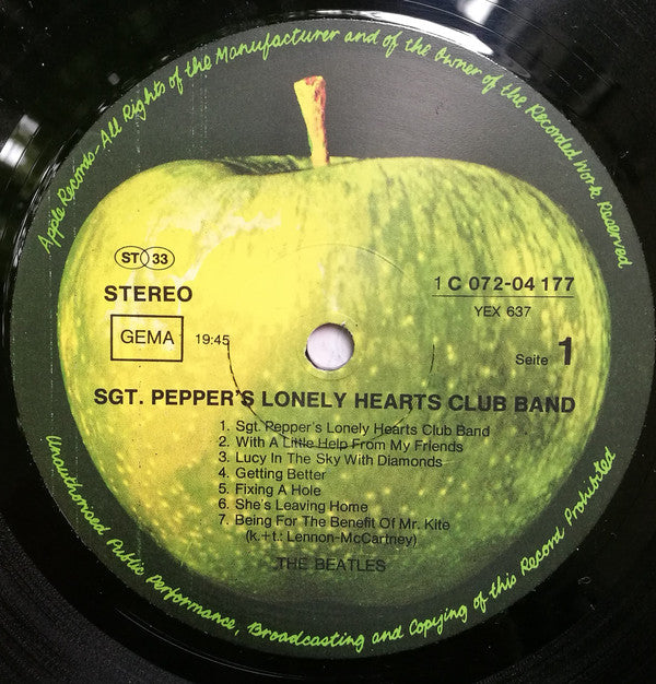 The Beatles : Sgt. Pepper's Lonely Hearts Club Band (LP, Album, RE)