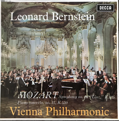 Leonard Bernstein, Wolfgang Amadeus Mozart : Symphony No. 36 In C Major , K.425 "Linz" Piano Concerto No. 15 In B Flat Major, K.450 (LP)