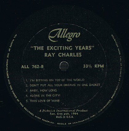 Ray Charles : The Exciting Years (LP, Comp)