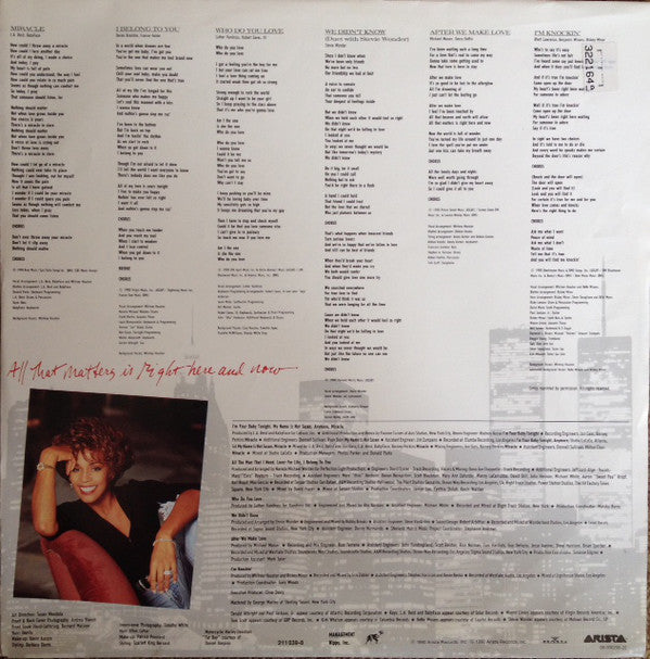 Whitney Houston : I'm Your Baby Tonight (LP, Album)