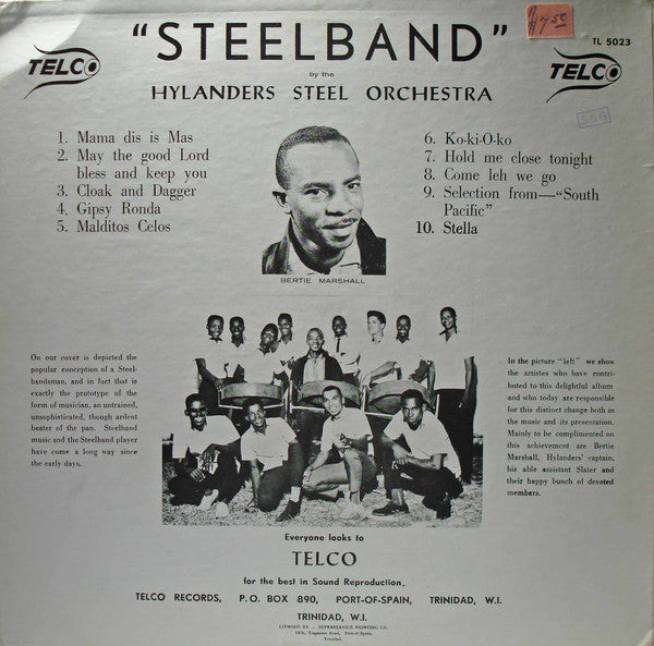 The Hylanders Steel Orchestra : Steelband - Calypsoes And Classics (LP)