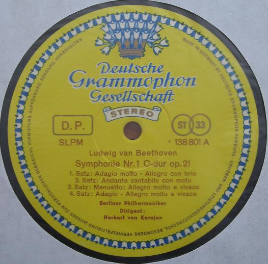 Ludwig van Beethoven - Herbert von Karajan · Berliner Philharmoniker : Symphonien 1 & 2 (LP, RP, GY7)
