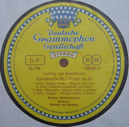 Ludwig van Beethoven - Herbert von Karajan · Berliner Philharmoniker : Symphonien 1 & 2 (LP, RP, GY7)