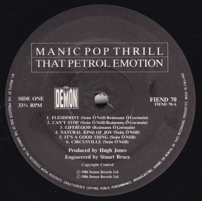 That Petrol Emotion : Manic Pop Thrill (LP, Album)