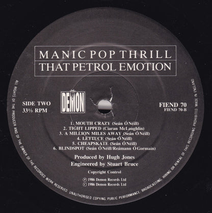 That Petrol Emotion : Manic Pop Thrill (LP, Album)