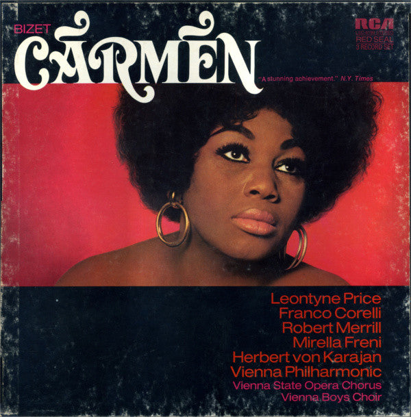 Georges Bizet - Leontyne Price, Franco Corelli, Robert Merrill, Mirella Freni, Herbert Von Karajan, Wiener Philharmoniker, Wiener Staatsopernchor, Die Wiener Sängerknaben : Carmen (3xLP, Album, RE + Box)