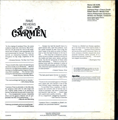 Georges Bizet - Leontyne Price, Franco Corelli, Robert Merrill, Mirella Freni, Herbert Von Karajan, Wiener Philharmoniker, Wiener Staatsopernchor, Die Wiener Sängerknaben : Carmen (3xLP, Album, RE + Box)