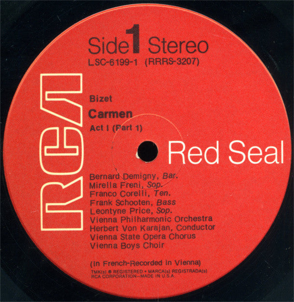 Georges Bizet - Leontyne Price, Franco Corelli, Robert Merrill, Mirella Freni, Herbert Von Karajan, Wiener Philharmoniker, Wiener Staatsopernchor, Die Wiener Sängerknaben : Carmen (3xLP, Album, RE + Box)