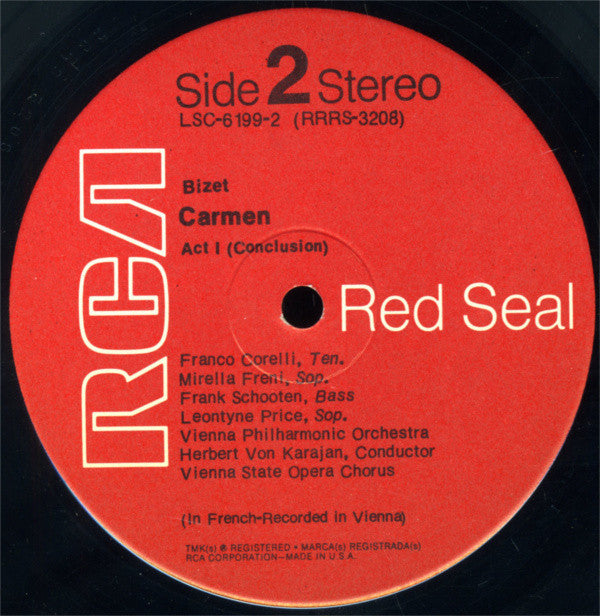 Georges Bizet - Leontyne Price, Franco Corelli, Robert Merrill, Mirella Freni, Herbert Von Karajan, Wiener Philharmoniker, Wiener Staatsopernchor, Die Wiener Sängerknaben : Carmen (3xLP, Album, RE + Box)