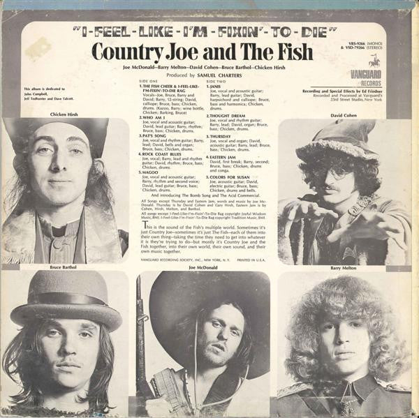 Country Joe And The Fish : I-Feel-Like-I'm-Fixin'-To-Die (LP, Album, Blu)