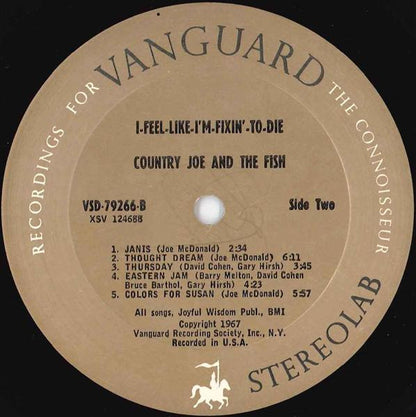 Country Joe And The Fish : I-Feel-Like-I'm-Fixin'-To-Die (LP, Album, Pit)