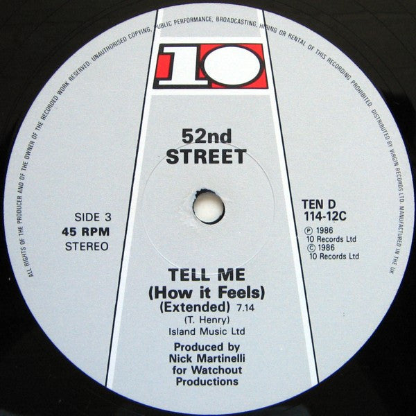 52nd Street : I Can't Let You Go (2x12")