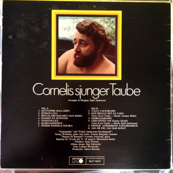 Cornelis Vreeswijk : Cornelis Sjunger Taube (LP, Album)