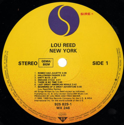 Lou Reed : New York (LP, Album)