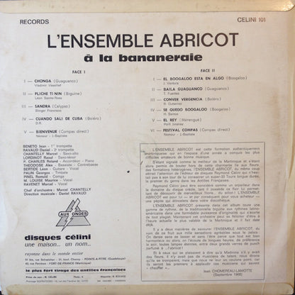 L'Ensemble Abricot : A La Bananeraie (LP, Album)