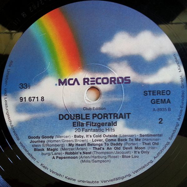 Ella Fitzgerald / Louis Armstrong : Double Portrait (20 Fantastic Hits) (LP, Comp, Club)
