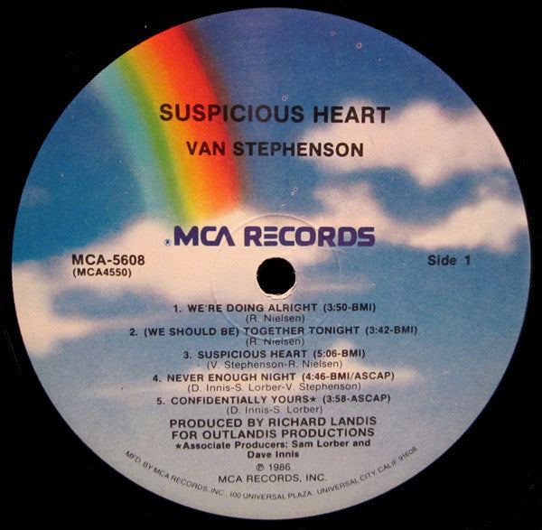 Van Stephenson : Suspicious Heart (LP, Album, Pin)