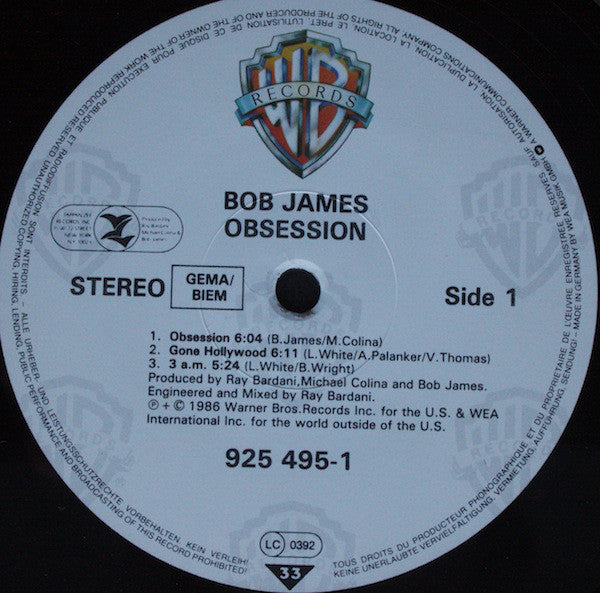 Bob James : Obsession (LP, Album)