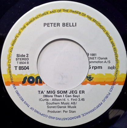 Peter Belli : Sankt Joseph / Ta' Mig Som Jeg Er (7", Single)