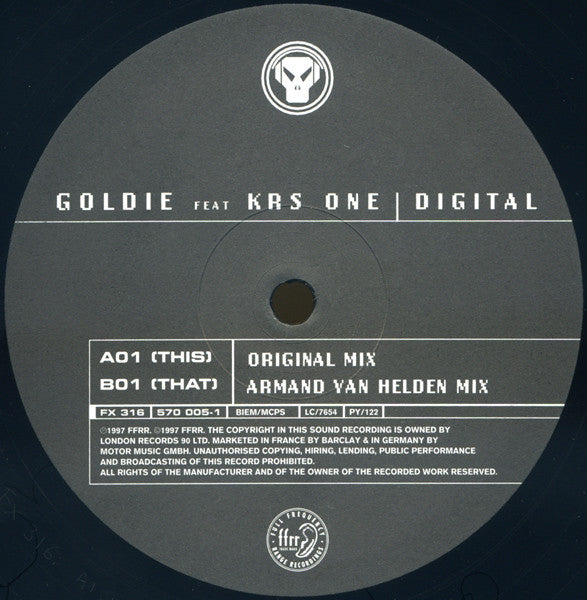 Goldie Feat. KRS-One : Digital (12", Single)