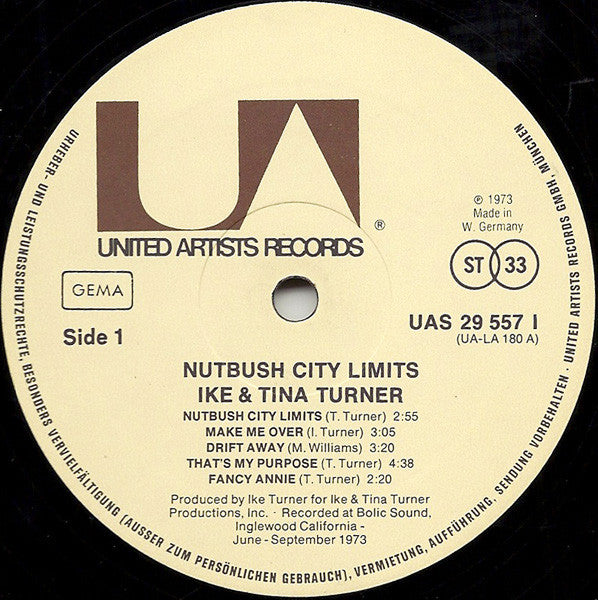 Ike & Tina Turner : Nutbush City Limits (LP, Album)