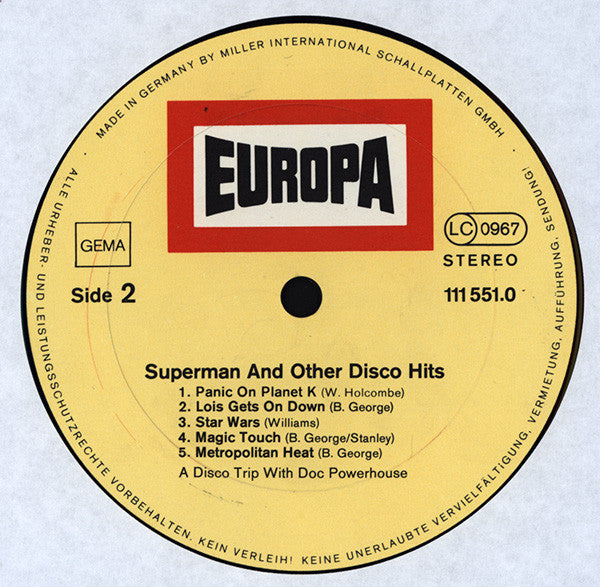 Doc Powerhouse : Superman And Other Disco Hits (LP)